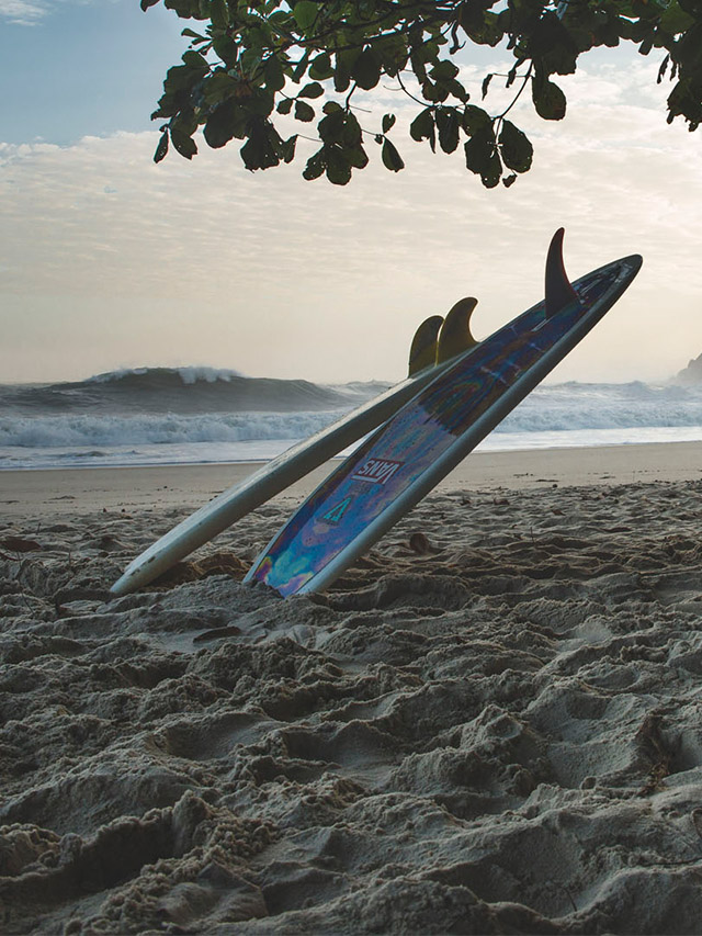 As quilhas para as pranchas de surf
