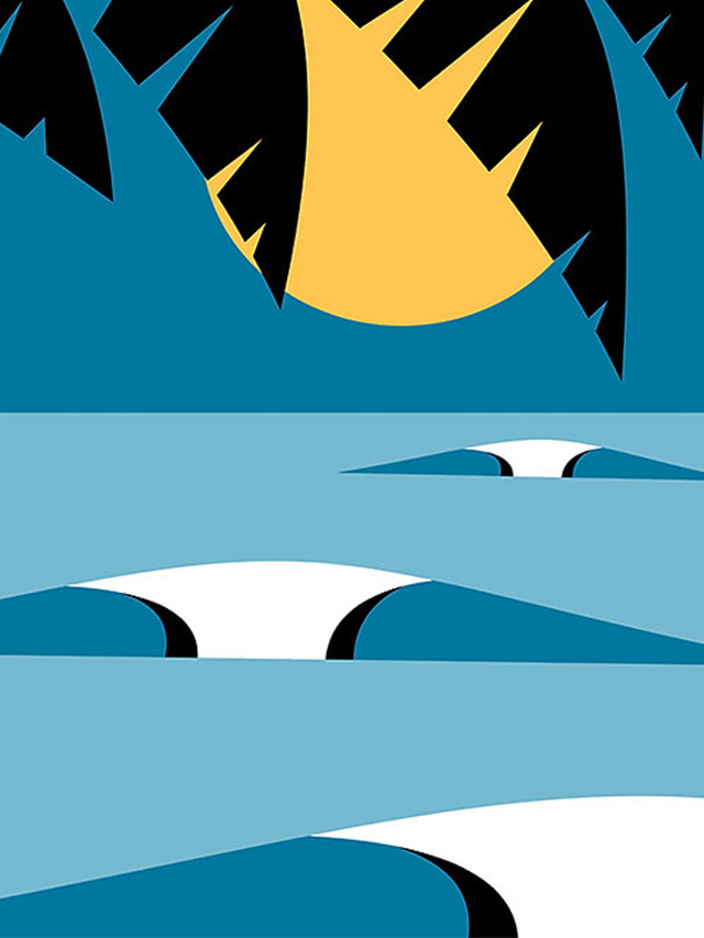 O surf ilustrado por Tom Veiga