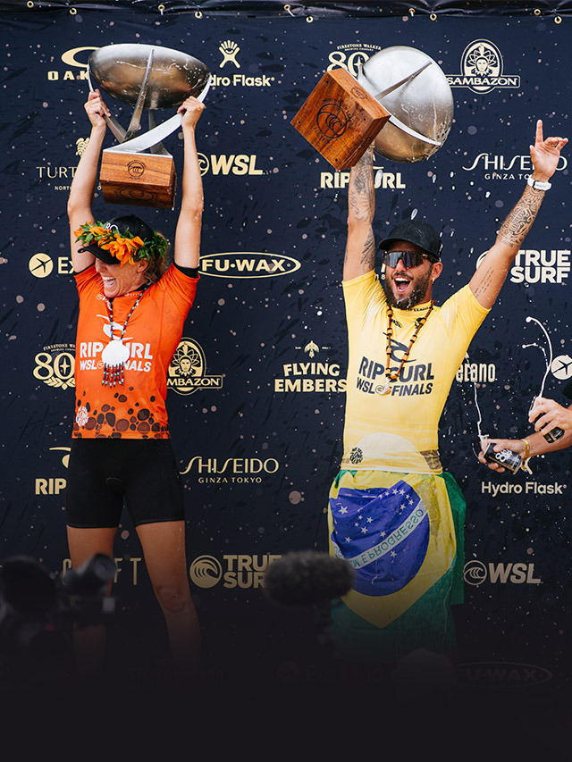 Filipe Toledo e Stephanie Gilmore são campeões mundiais de surf 2022